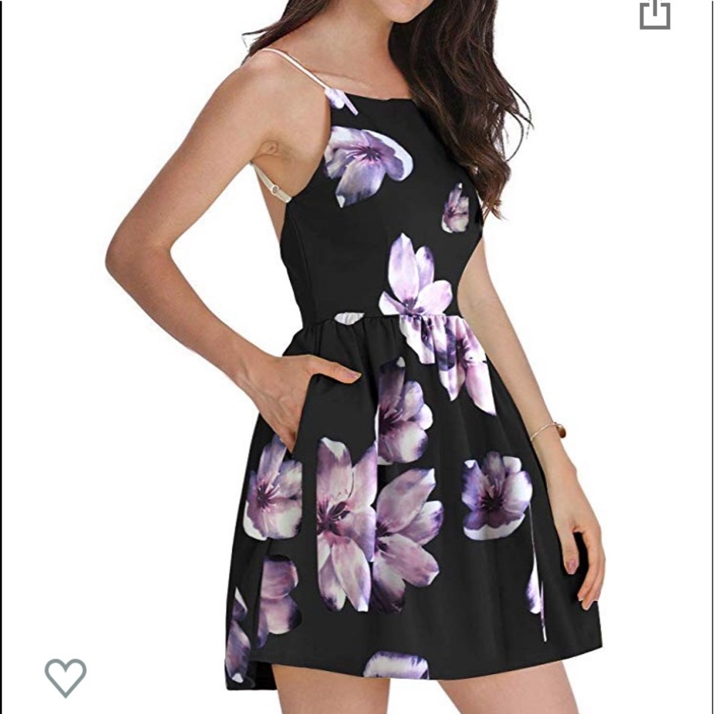 💜Lulu’s floral halter dress size XS 💜